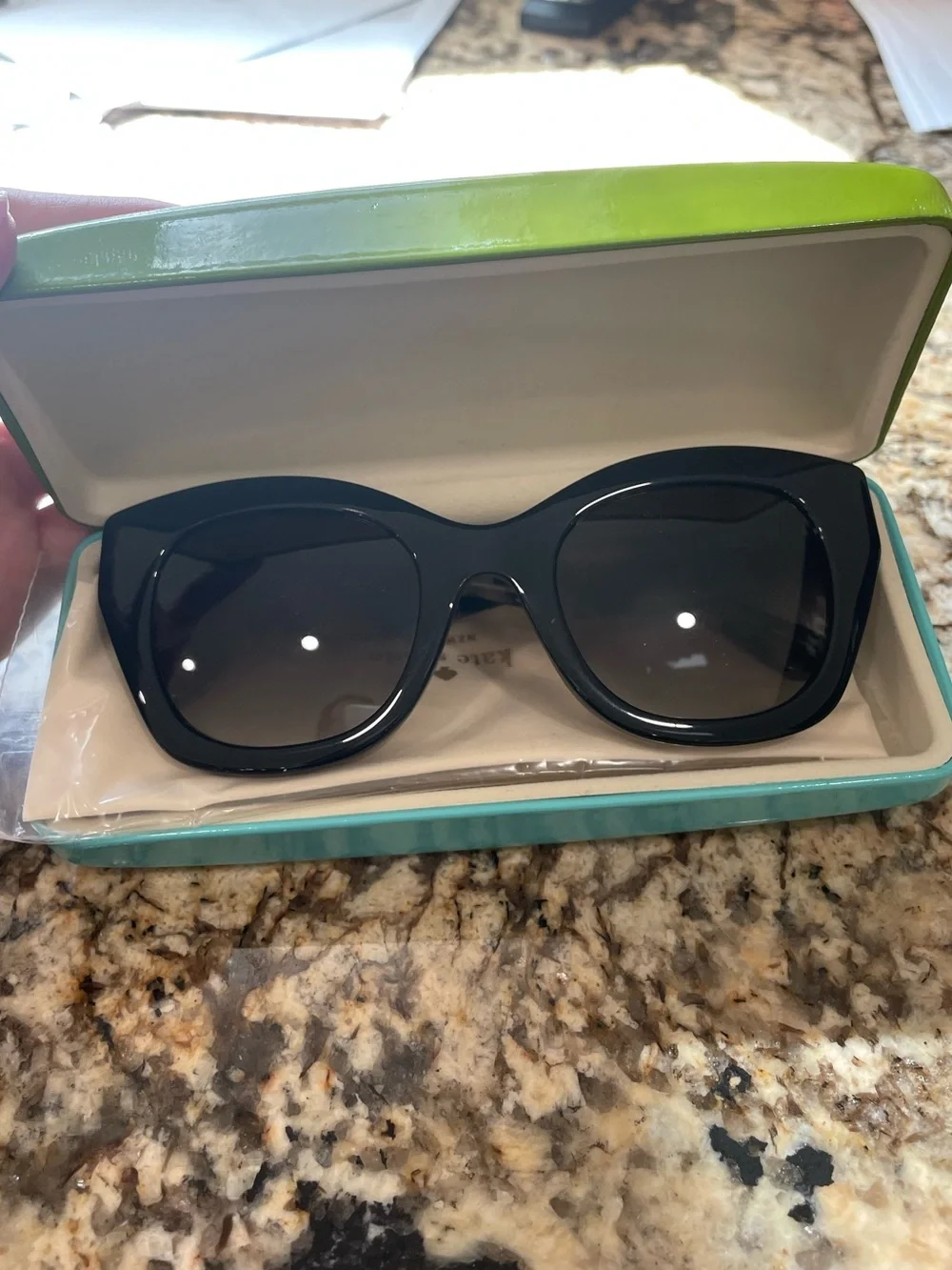 Kate Spade Black Women's Hello Sunshine 2 Cat-Eye Sunglasses